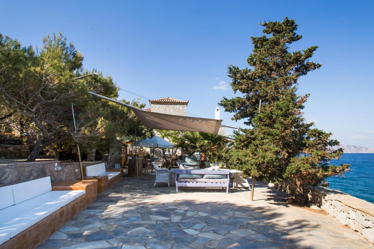 Lady Of Hydra Villa, Sea Front View, Private Beach Exterior photo